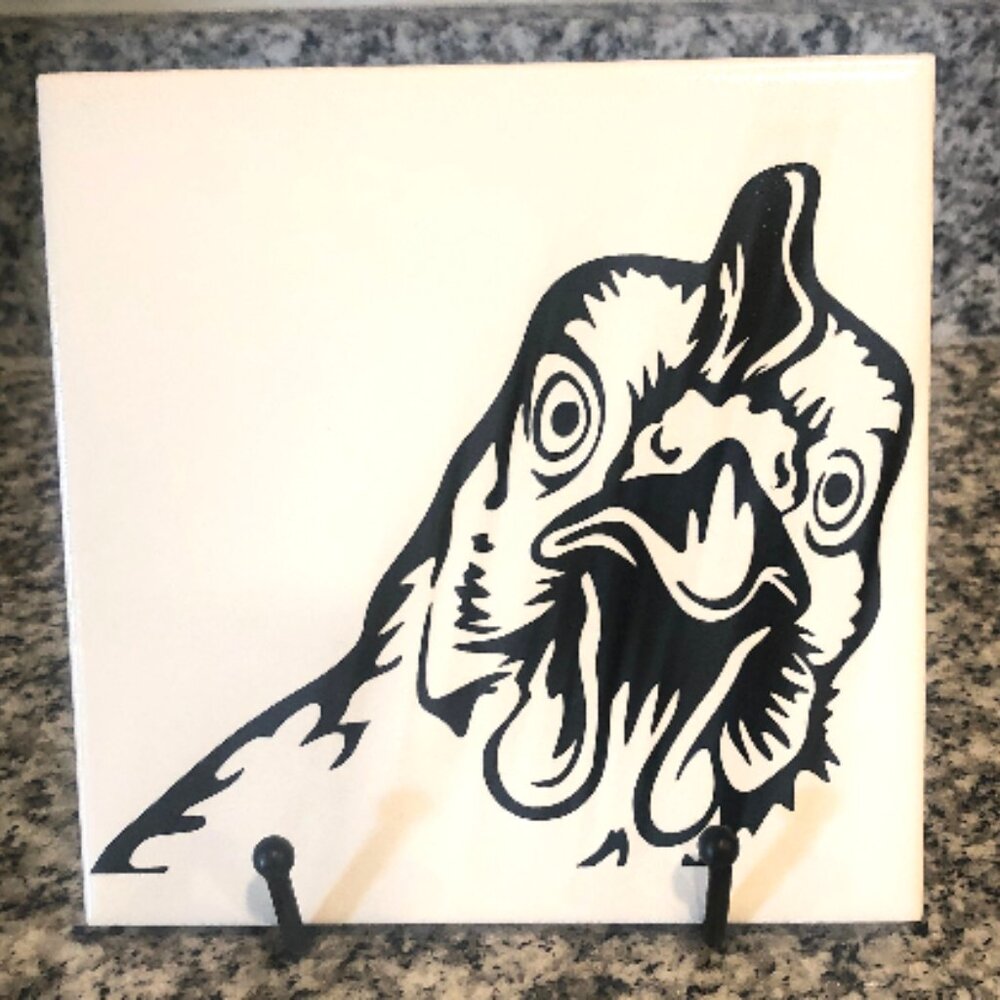 Chicken- Ceramic Tile Sign - Kitchen Sign Decor - Farmhouse Gift - Home Decor -